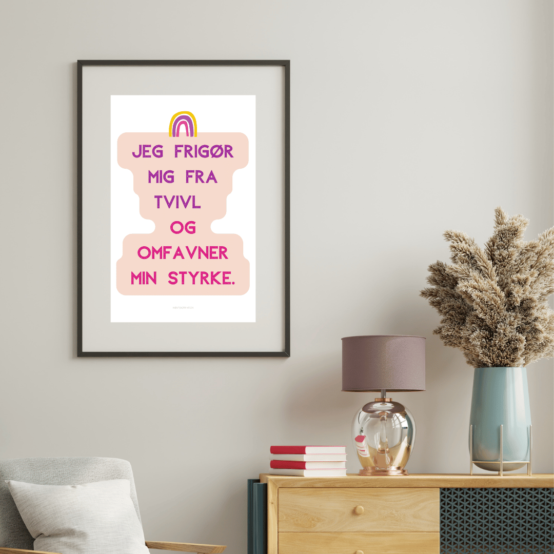 Jeg frigør mig fra tvivl - Empowerment plakat